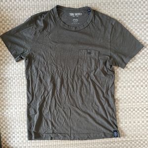VGUC Todd Snyder Made in LA Homespun Slub Pocket T-Shirt Green Men's Size Medium